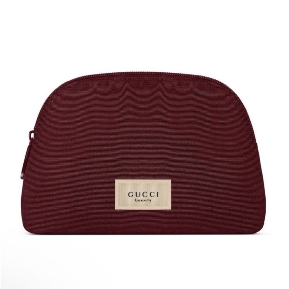 New! Gucci Deep Red Beauty Pouch